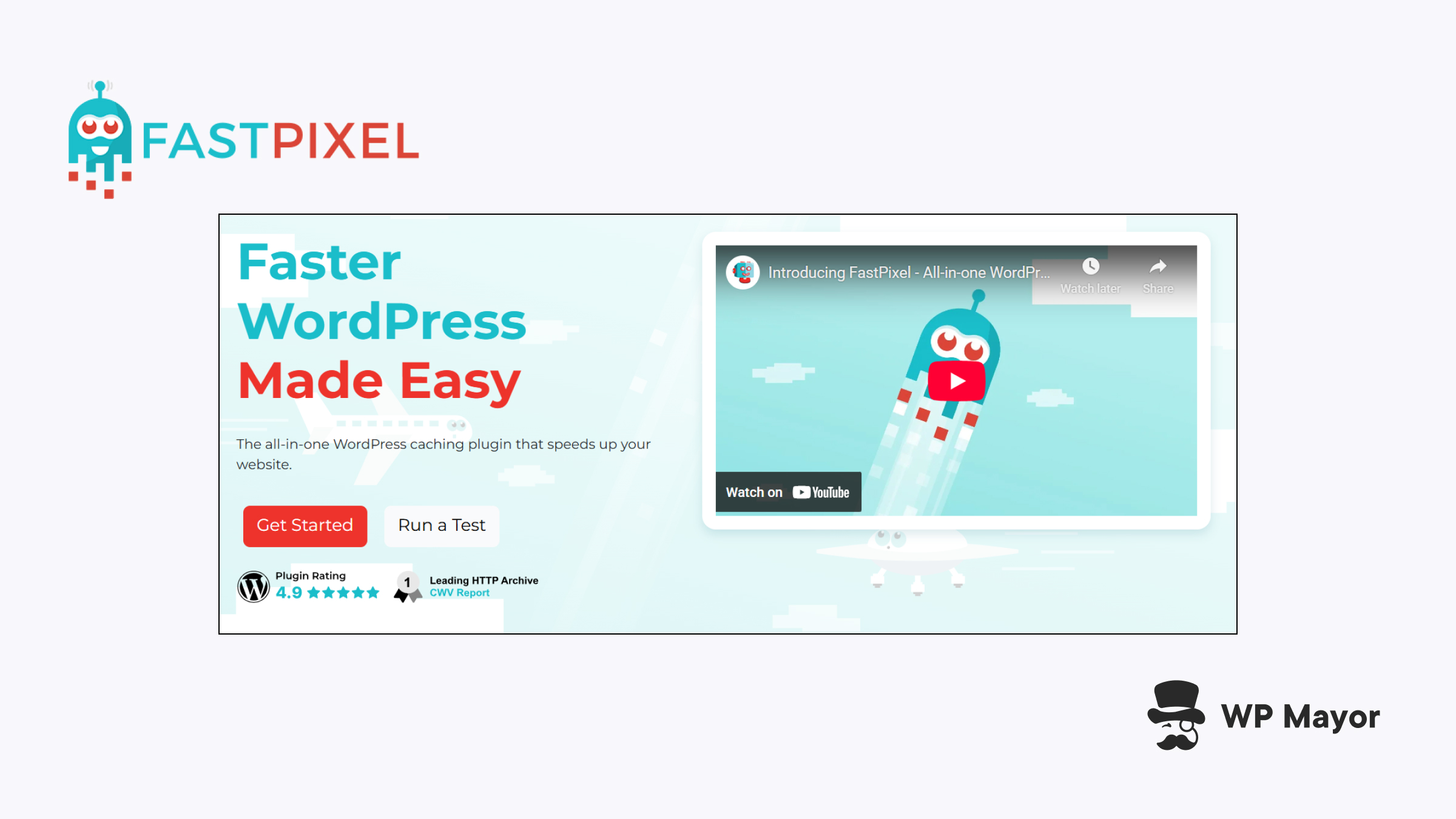 wpmayor's tweet card. WordPress performance plugins usually need complex configurations. This FastPixel discovery reveals how cloud-powered optimization can speed your site up!