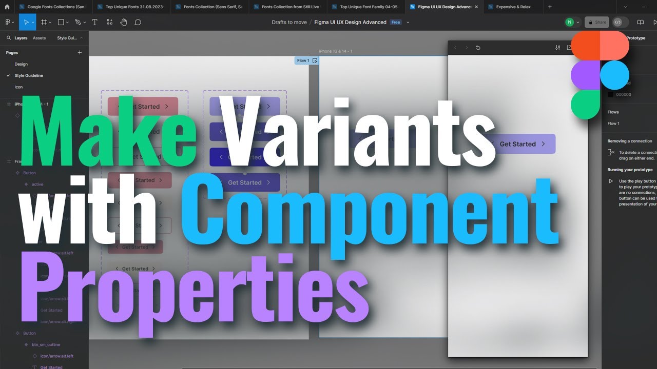 Nurealam2017's tweet card. How to Create Component Variants in Figma | Components Properties