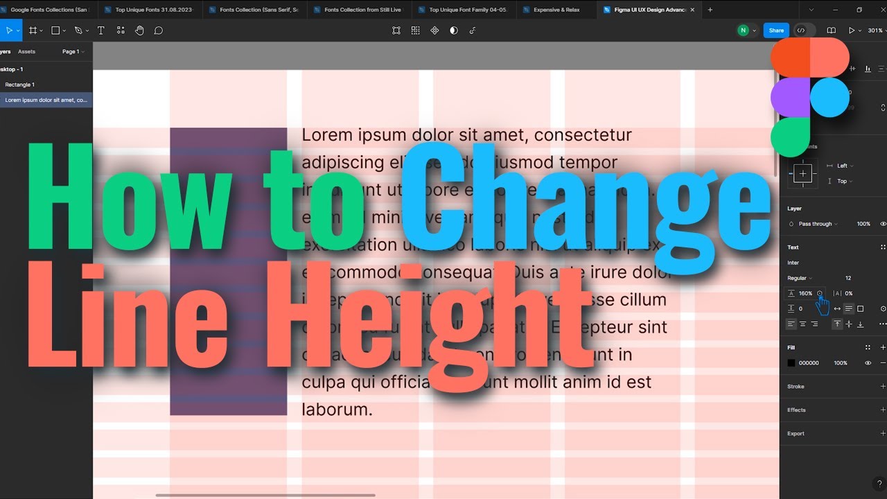 Nurealam2017's tweet card. How to Change Line Height in Figma | Figma Text Line Height