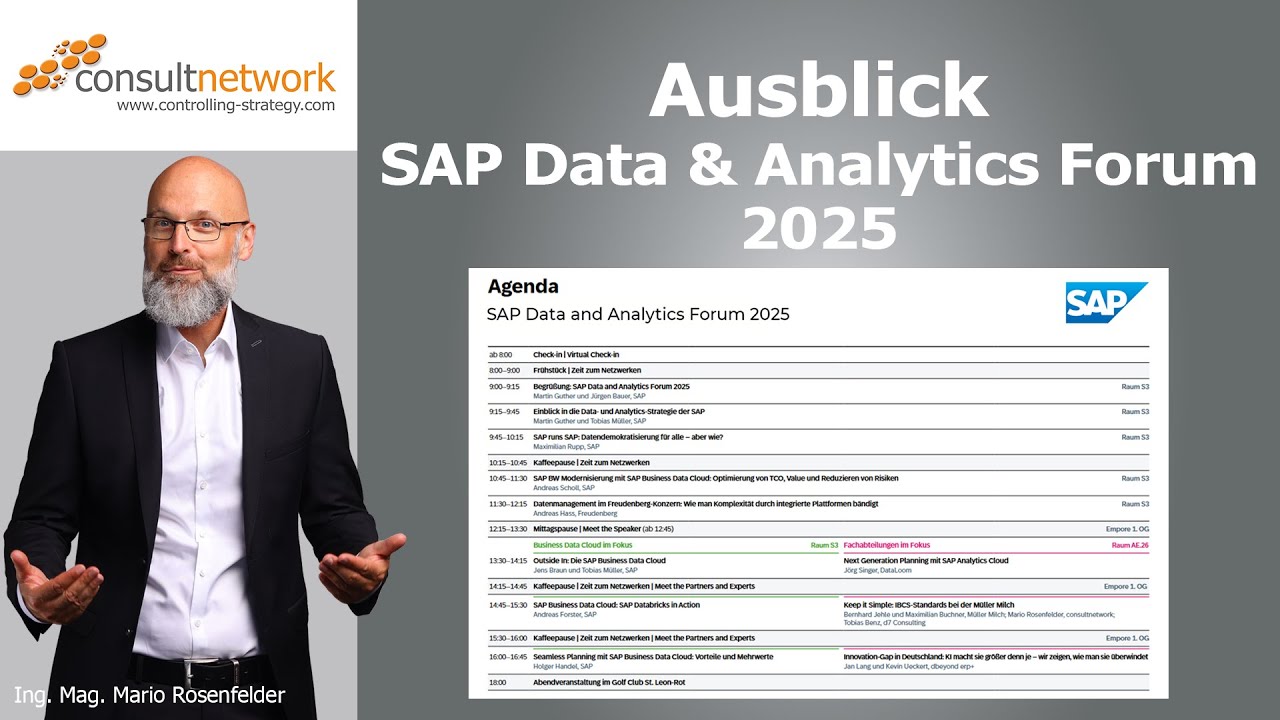 consultnetwork1's tweet card. Ausblick auf das SAP Data & Analytics Forum 2025