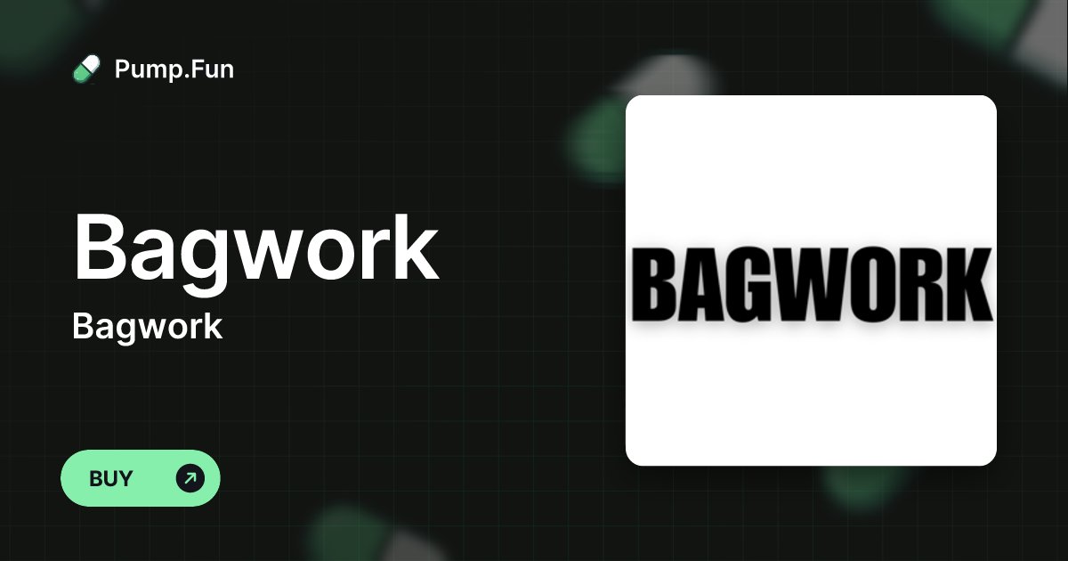 officialbagwork's tweet card. Bagwork (Bagwork) - Pump
