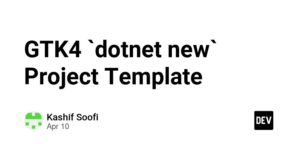 prod42net's tweet card. I have been writing some samples using GTK4 using GirCore so its time to reduce the manual project...