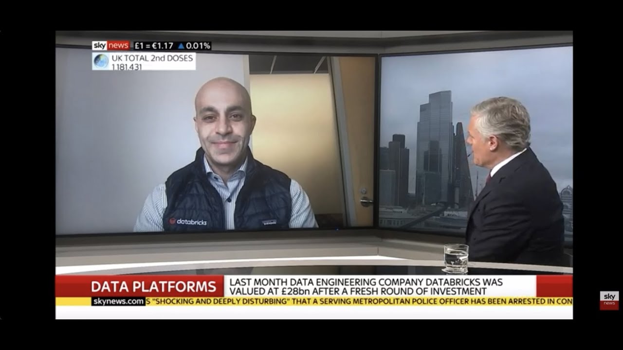 databricks's tweet card. Databricks CEO and Co-Founder Ali Ghodsi on Sky News