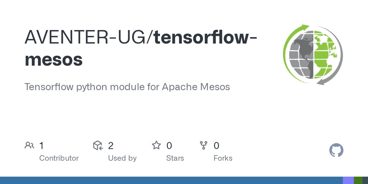 avEnterIT's tweet card. Tensorflow python module for Apache Mesos. Contribute to AVENTER-UG/tensorflow-mesos development by creating an account on GitHub.