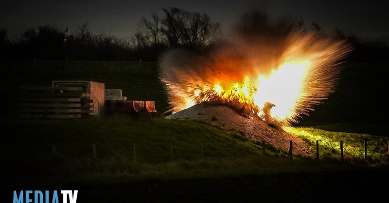 Explosieve opruimingsdienst laat zwaar vuurwerk tot ontploffing komen