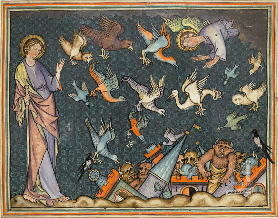 Medievalists's tweet card. One of the very finest examples of this tradition is the Val-Dieu Apocalypse, a fourteenth-century codex that stands out on account of its opulence and sophistication.