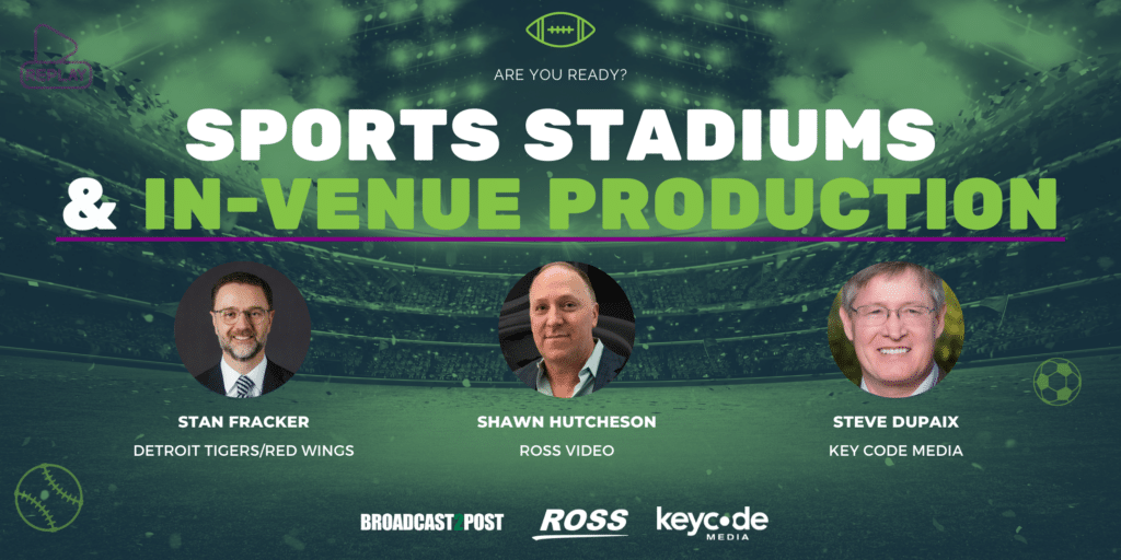 KeyCodeMedia's tweet card. Key Code Media’s Broadcast2Post Podcast | Sponsored by Ross Video In this episode of the Broadcast2Post podcast, we explore the newest trends in stadium and in-venue broadcast and production techno...