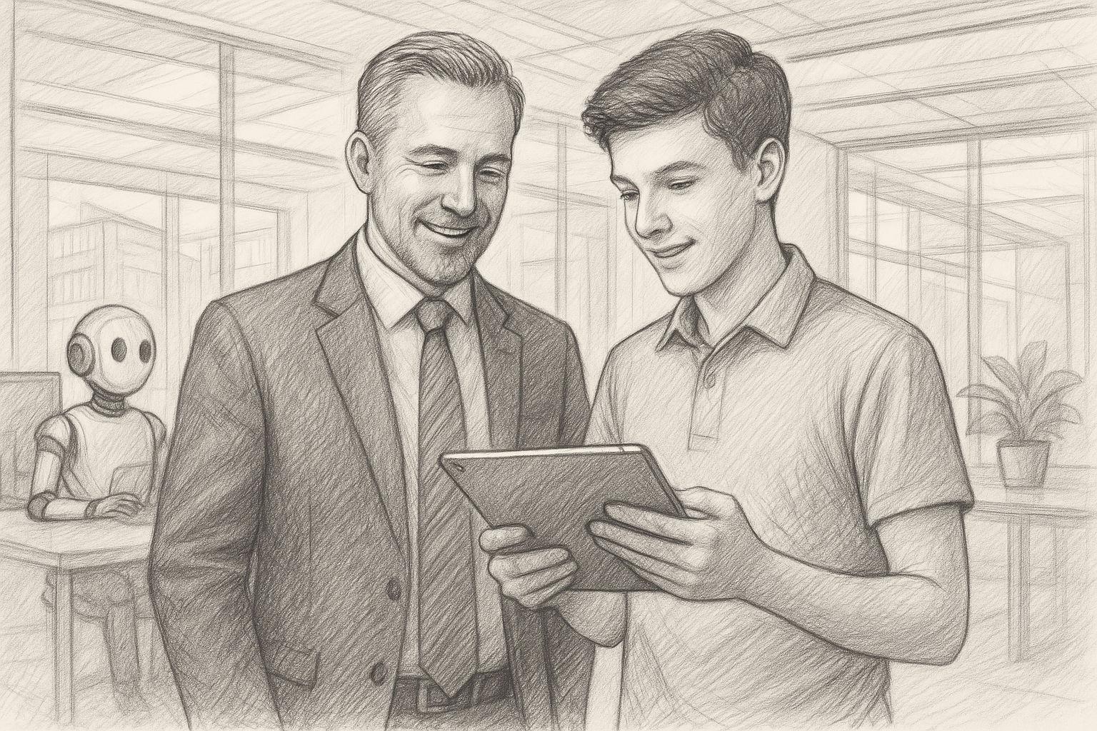 MarkusSchall's tweet card. Noch kein offizieller IHK-Beruf für KI? So bilden Unternehmer heute schon Fachkräfte für Künstliche Intelligenz aus – praxisnah und zukunftssicher.