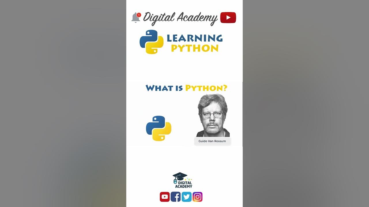 DigitalAcademyy's tweet card. What is Python? (How to Learn Python NOW) - Python Tutorial for...