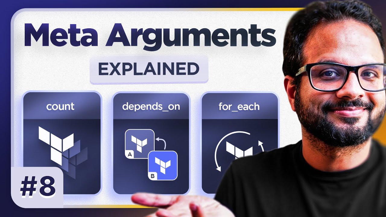 RajeshReddyDEV's tweet card. Day8 - AWS Terraform Meta Arguments Made EASY | Count, depends_on ,...