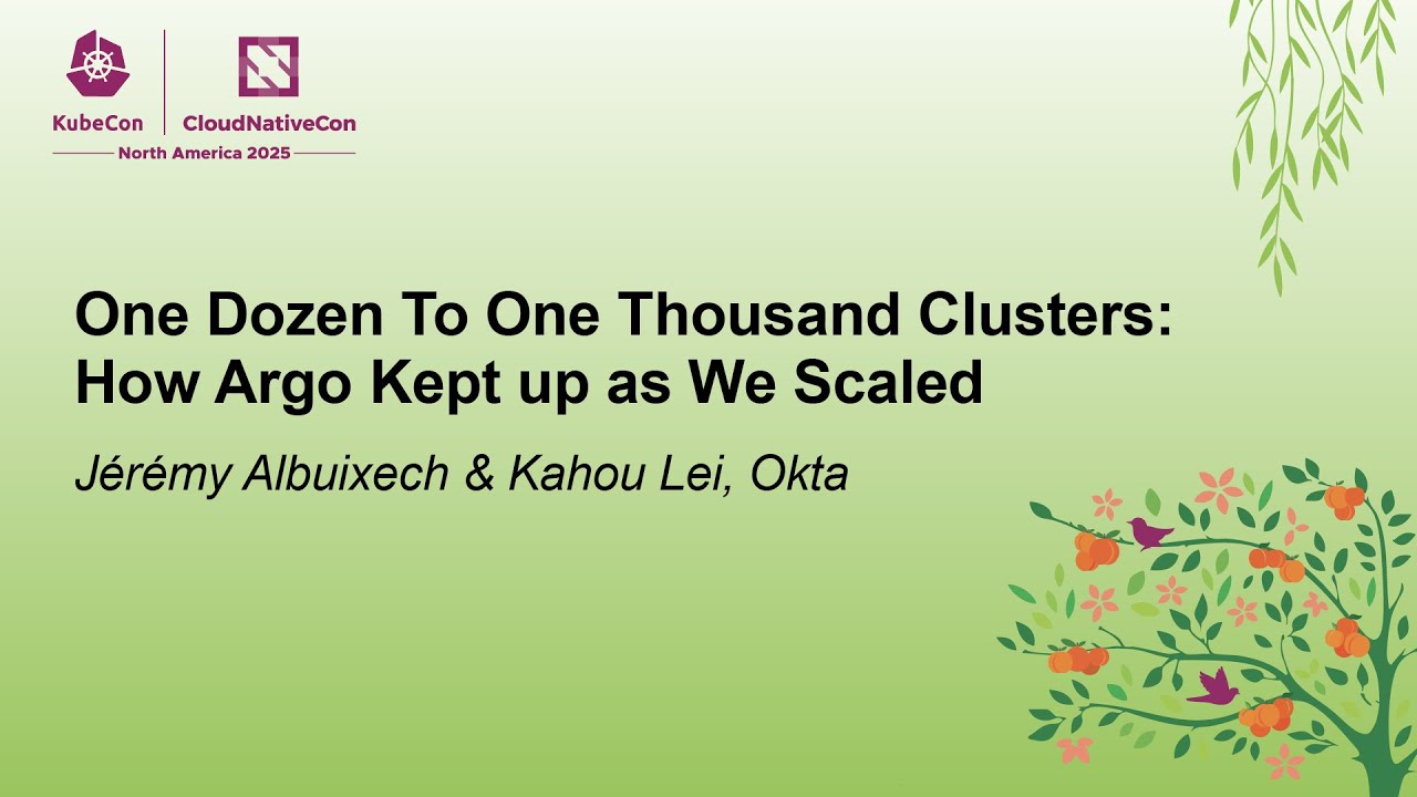 NaveenS16's tweet card. One Dozen To One Thousand Clusters: How Argo Kept up as We Scaled -...