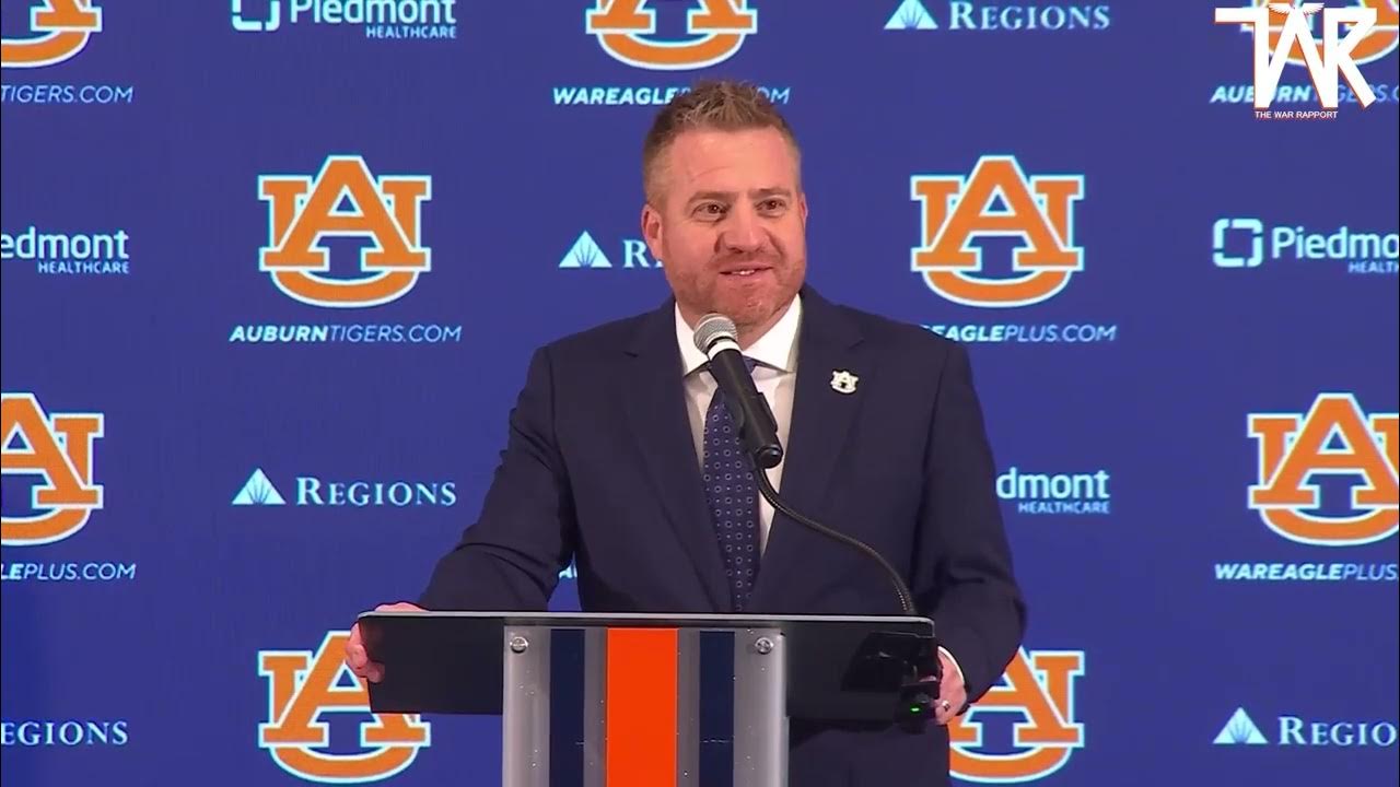 mikegittens's tweet card. Alex Golesh Auburn Press Conference | Coaching Vision and Offensive...