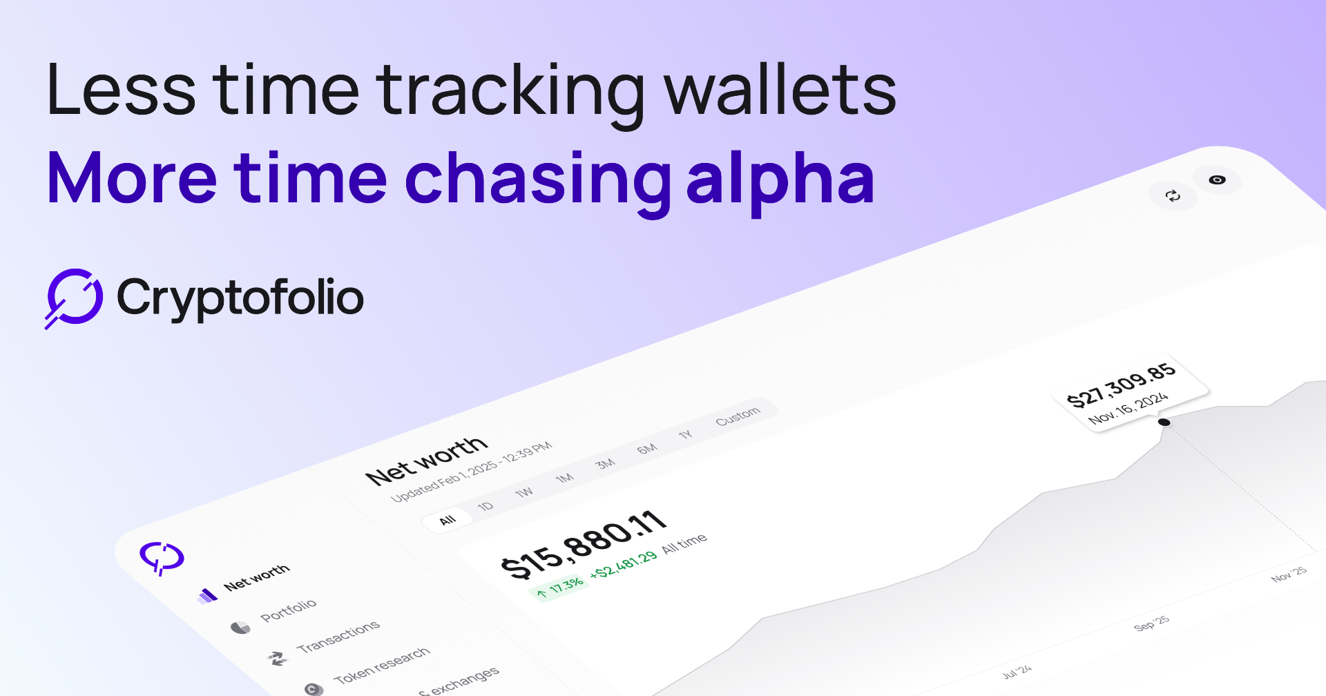 CryptofolioApp's tweet card. Track your crypto portfolio with real-time P&L insights, DeFi tracking, and tax-ready tools. Secure, non-custodial, and designed for smarter analytics.