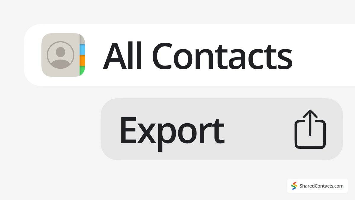 Shared_Contacts's tweet card. Learn how to easily export contacts from your iPhone to another device or app. This tutorial covers exporting vCards from iCloud and creating lists in CSV format.