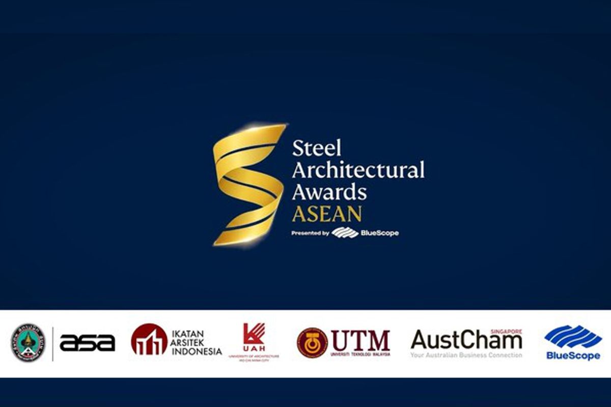 AntaraEnglish's tweet card. The Steel Architectural Awards ASEAN 2026 program was officially launched at a high-energy symposium in Jakarta on November 27, themed "Shaping Resilient ...