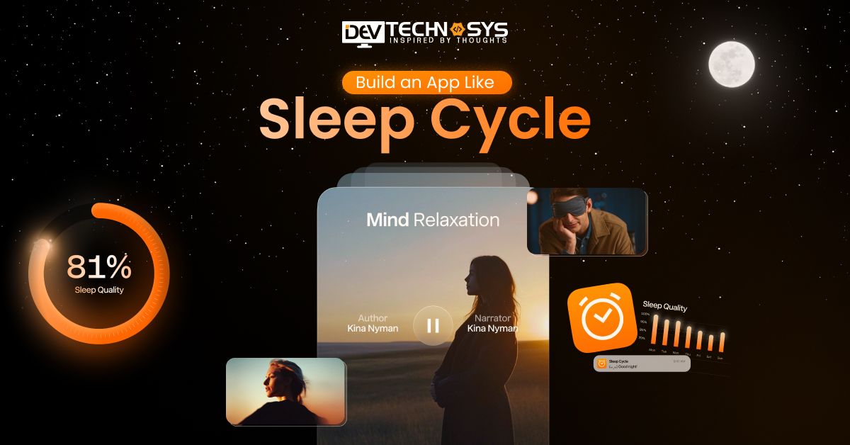 DevTechnosys's tweet card. Track your sleep patterns with an app like Sleep Cycle, optimizing your rest for better health and productivity.