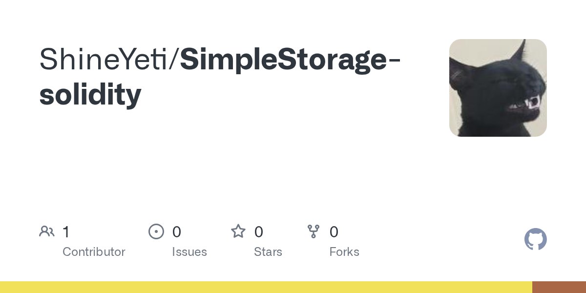 shineyeti's tweet card. Contribute to ShineYeti/SimpleStorage-solidity development by creating an account on GitHub.