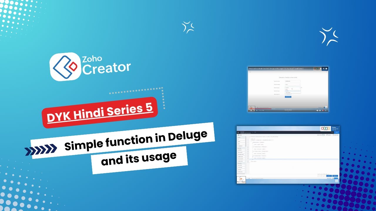 Rays_and_Reach's tweet card. #5 Write a simple function in Deluge and its usage ( हिंदी में )