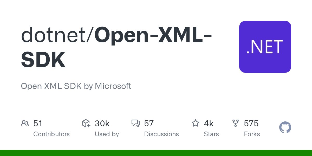 dr_dimaka's tweet card. Open XML SDK by Microsoft. Contribute to dotnet/Open-XML-SDK development by creating an account on GitHub.