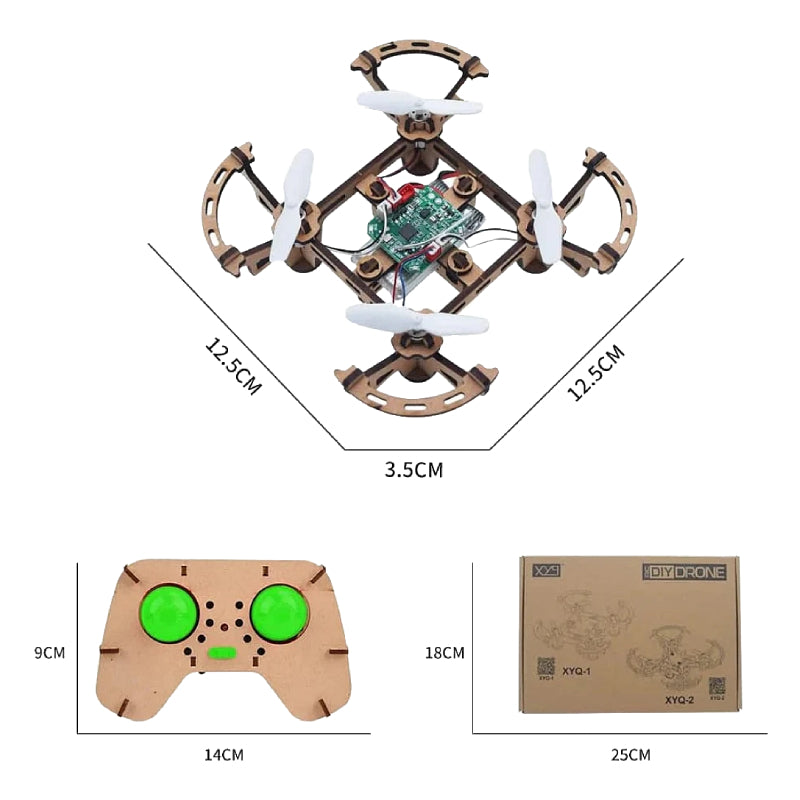 quartzcomponent's tweet card. The XYQ 2 DIY Drone Quadcopter Wooden Assembly Kit is a hands-on educational drone kit designed for beginners and hobbyists who want to explore the fundamentals of drone technology and flight...