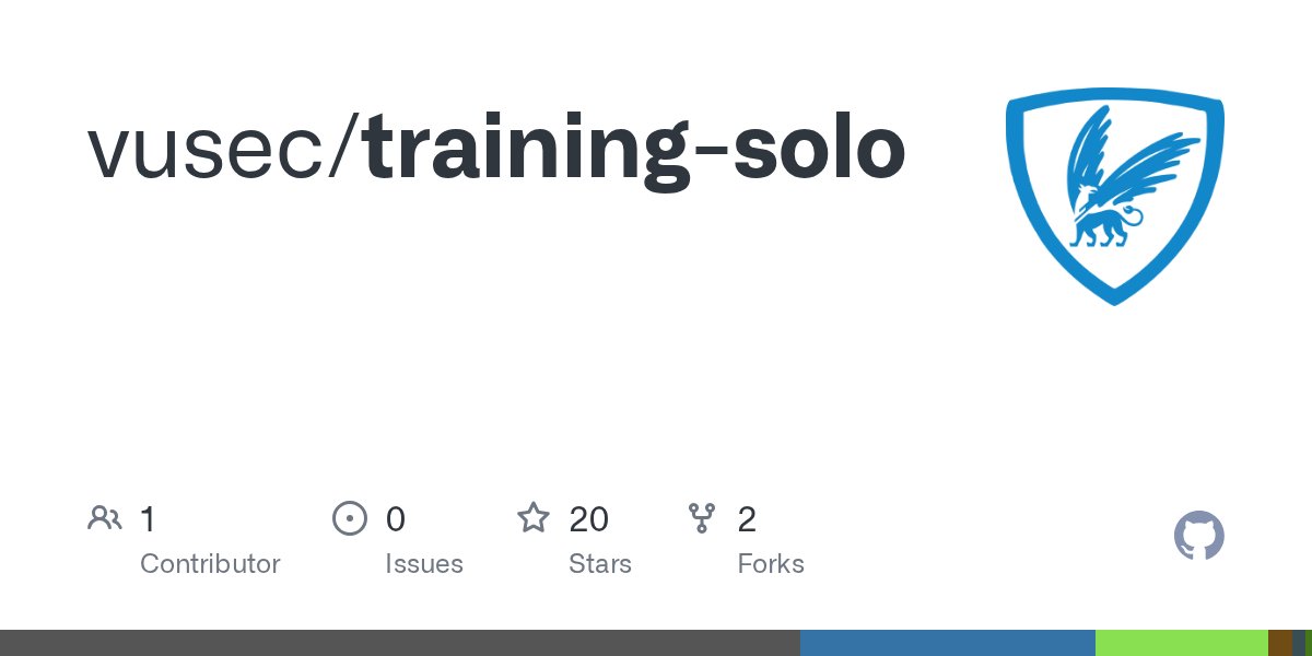 ksg93rd's tweet card. Contribute to vusec/training-solo development by creating an account on GitHub.