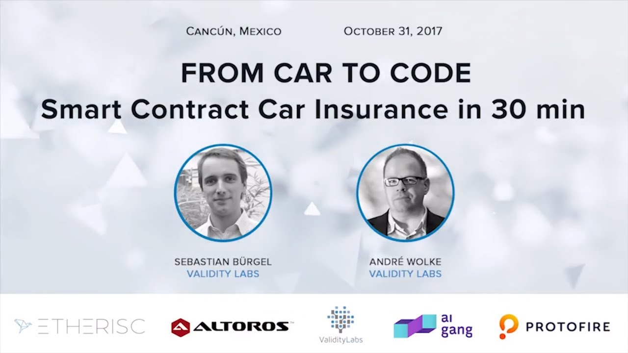 d1conf's tweet card. D1Conf 2017 | Workshop - Smart Contract Car Insurance in 30 min with...