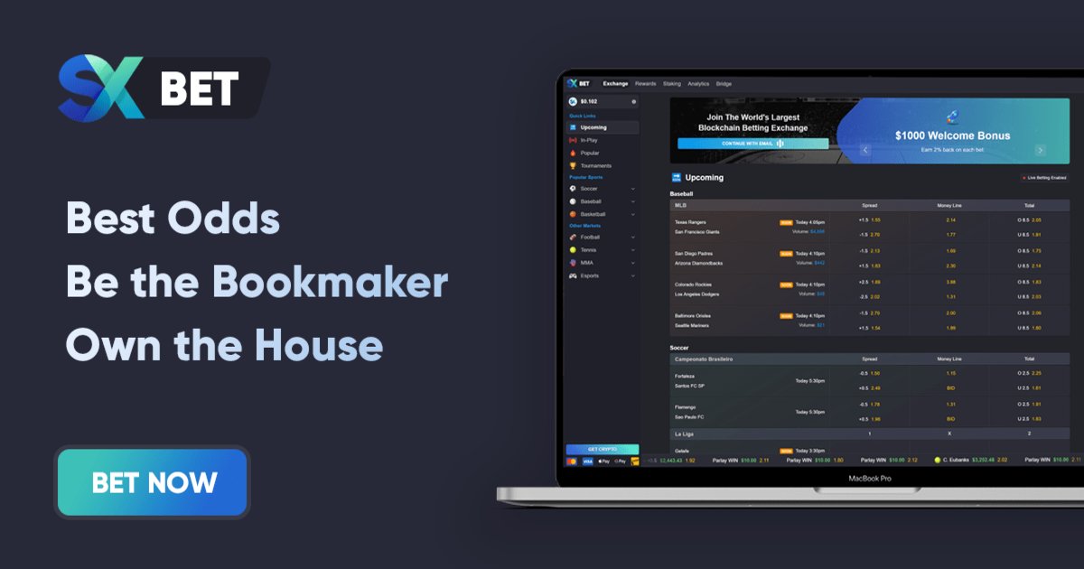 sx_whale_alerts's tweet card. Bet online with SX Bet, the largest crypto sports betting exchange in the world. Browse the best odds, including NFL, MLB, NHL, and NBA. Peer-to-peer sports betting. Earn Crypto and Stake on SX Bet.