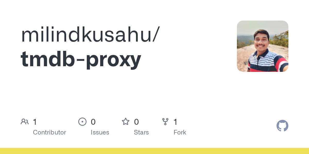 milindkusahu's tweet card. Contribute to milindkusahu/tmdb-proxy development by creating an account on GitHub.