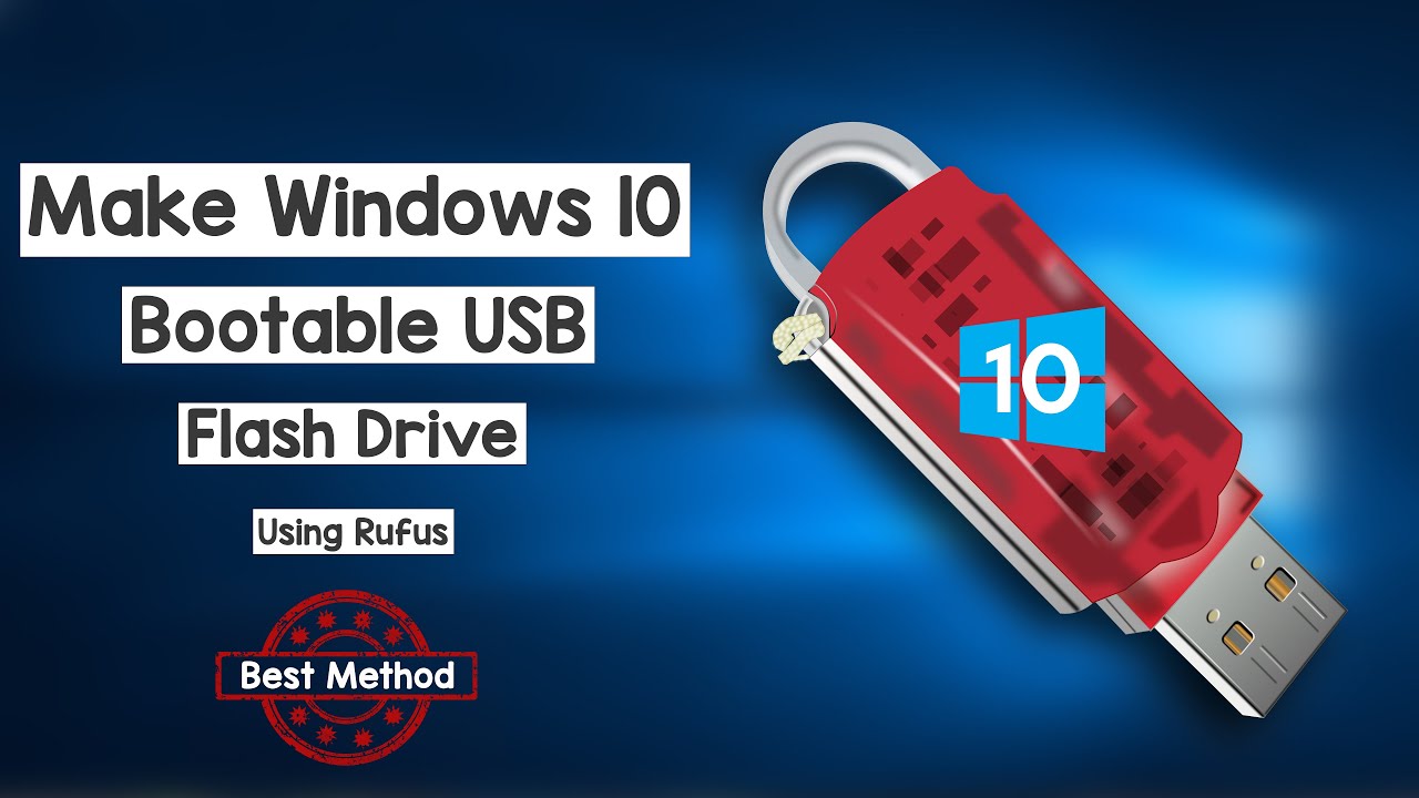 GeeksTutorial's tweet card. How to Create a Windows 10 Bootable USB Flash Drive Using Rufus