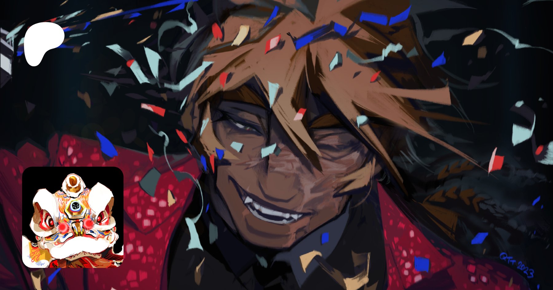 qttsky's tweet card. drawings and original characters