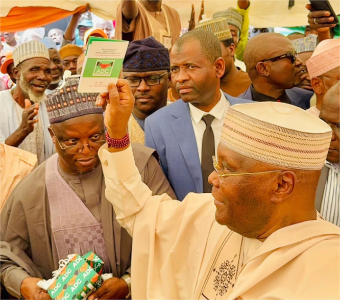 asabametro's tweet card. Former Vice President Atiku Abubakar has officially registered as a member of the African Democratic Congress (ADC) in Adamawa State, signaling a significant development in Nigeria’s opposition...