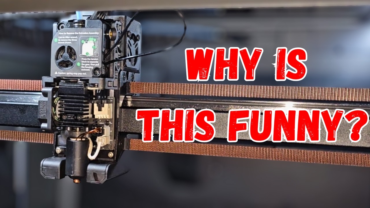 scratch3dprint's tweet card. Creality K2 Plus Filament Coming Out From The Side Of Extruder LOL