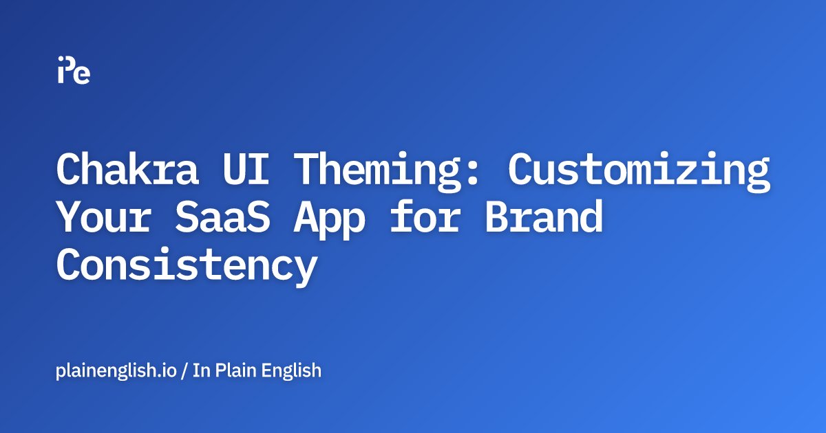 inPlainEngHQ's tweet card. Create and apply custom themes to Chakra UI components, ensuring consistent branding for your app.