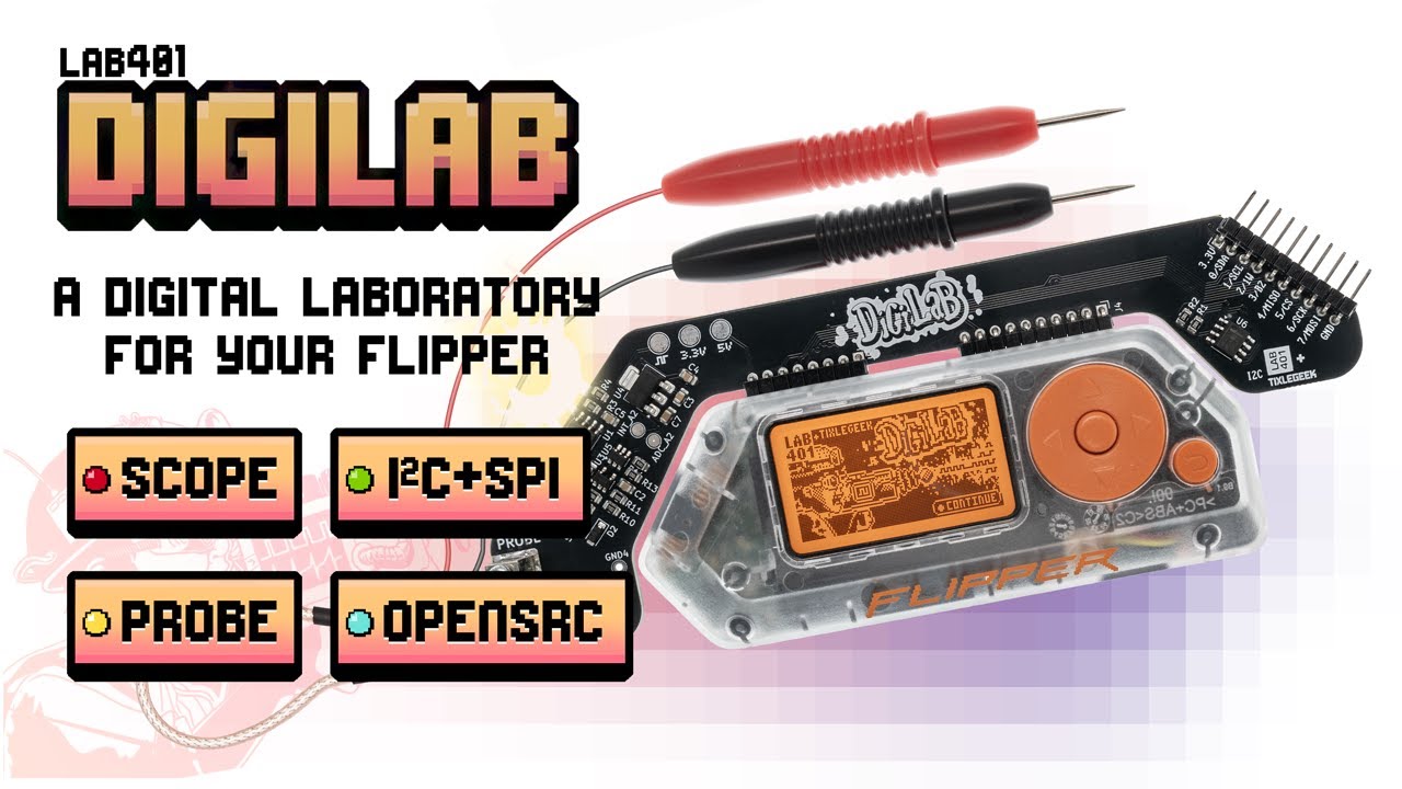 Lab_401's tweet card. LAB401 DIGILAB - A digital laboratory for your flipper zero