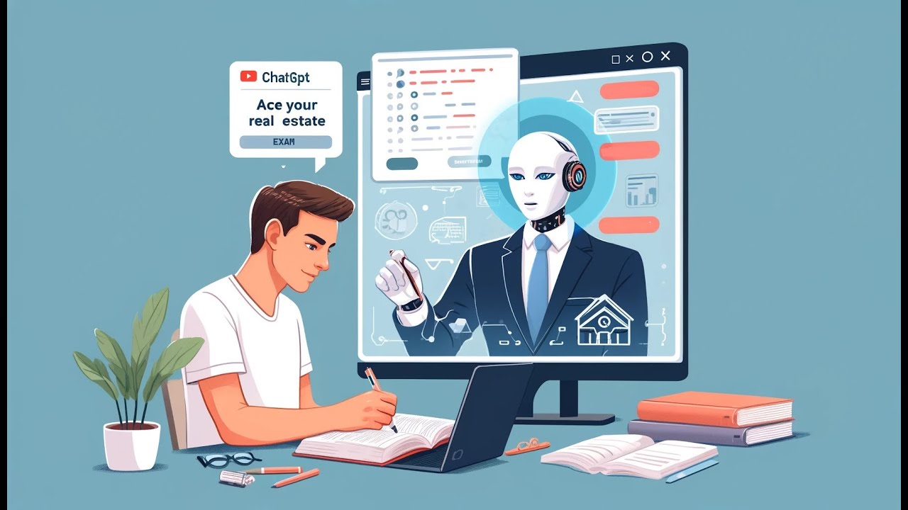 techtips4agents's tweet card. Ace Your Real Estate Exam with ChatGPT Tutor!