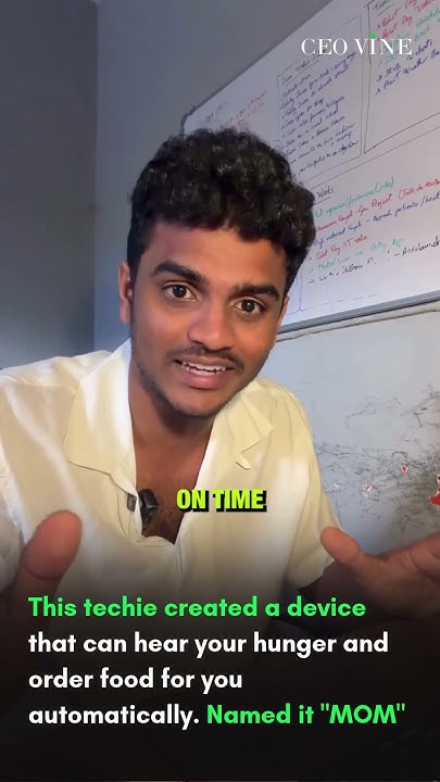 CeoVine's tweet card. A techie created a device that can hear your hunger & order food...