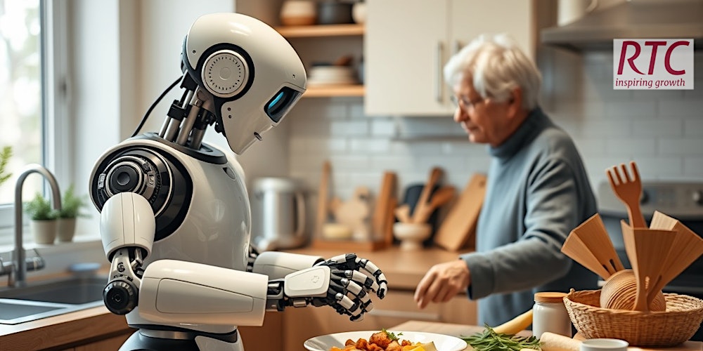 DesignNetNorth's tweet card. Devices and services that care.