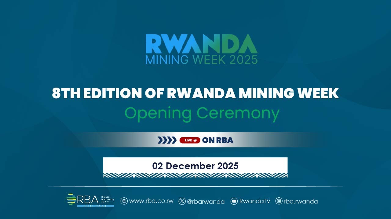 PrimatureRwanda's tweet card. 🔴LIVE: 8th Edition of Rwanda Mining Week | Opening Ceremony
