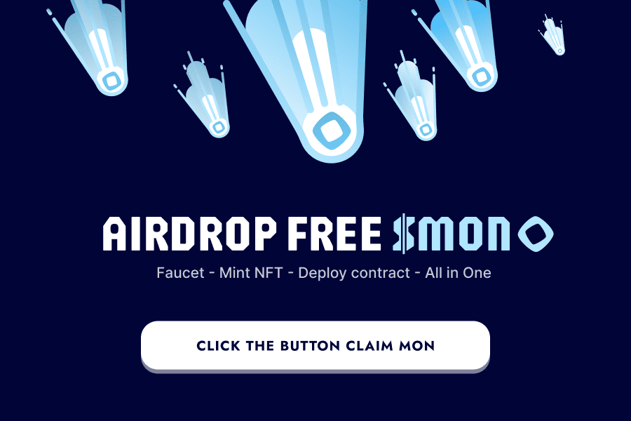 gmonchains's tweet card. Free testnet MON tokens, deploy smart contracts, and mint NFTs on the Monad Network