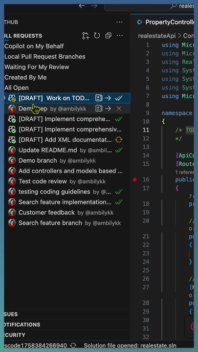 Ambily8's tweet card. Never Forget a TODO Again! Let Copilot Fix It For You 🤖
