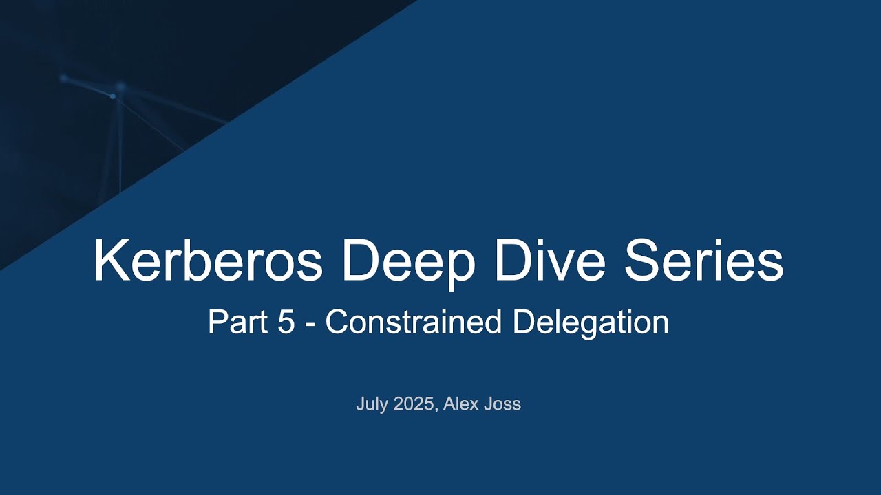 compasssecurity's tweet card. Kerberos Deep Dive Part 5 - Constrained Delegation