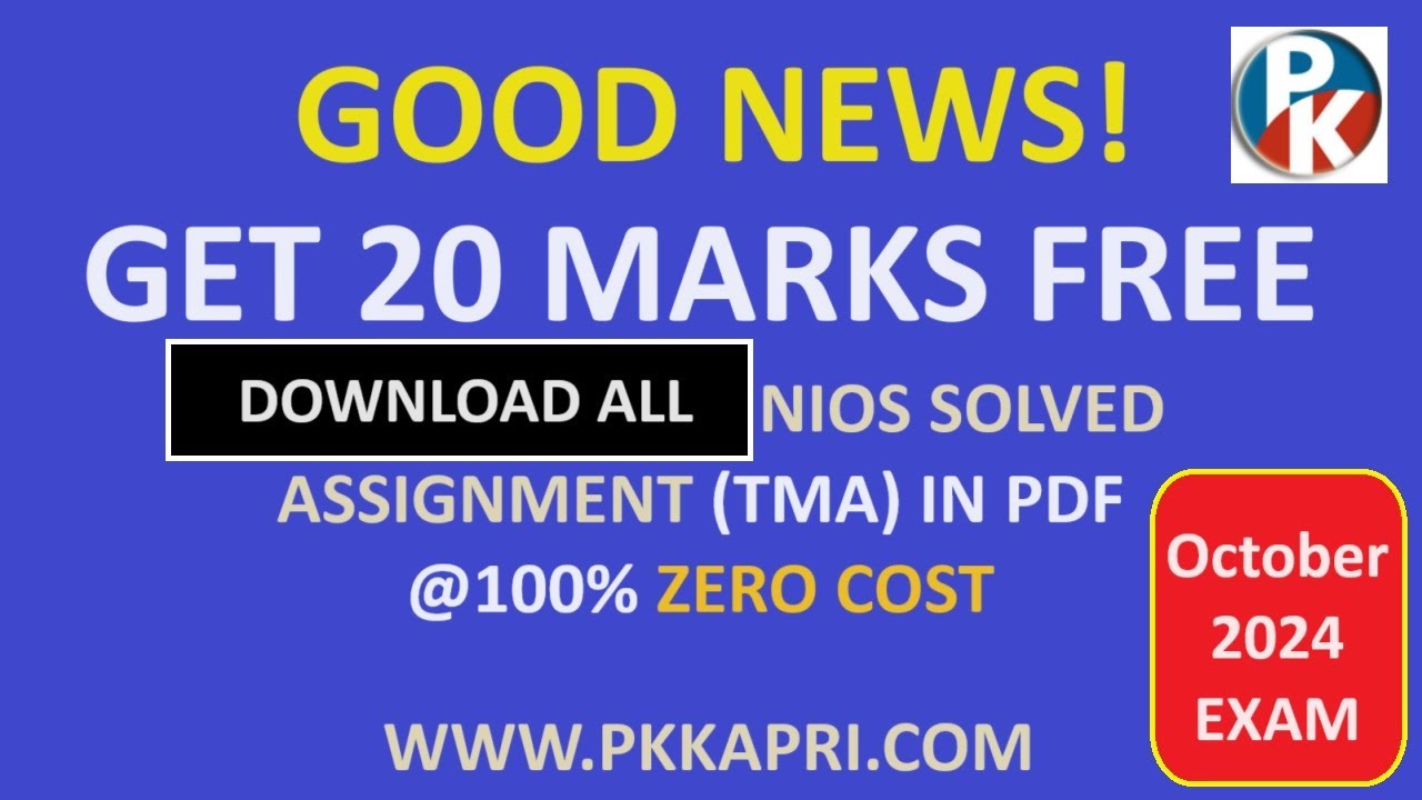 pkkapriandco's tweet card. Free NIOS TMA 2024 Solved Assignment For Class 10 And 12 Students...