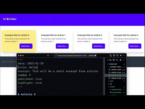RmeetsH's tweet card. PoC Building a website with Laravel 11, inspired by Astro