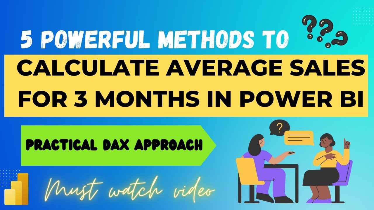 DataPandits's tweet card. 5 Ways to Analyze 3-Month Sales Averages with DAX in Power BI || PBI...