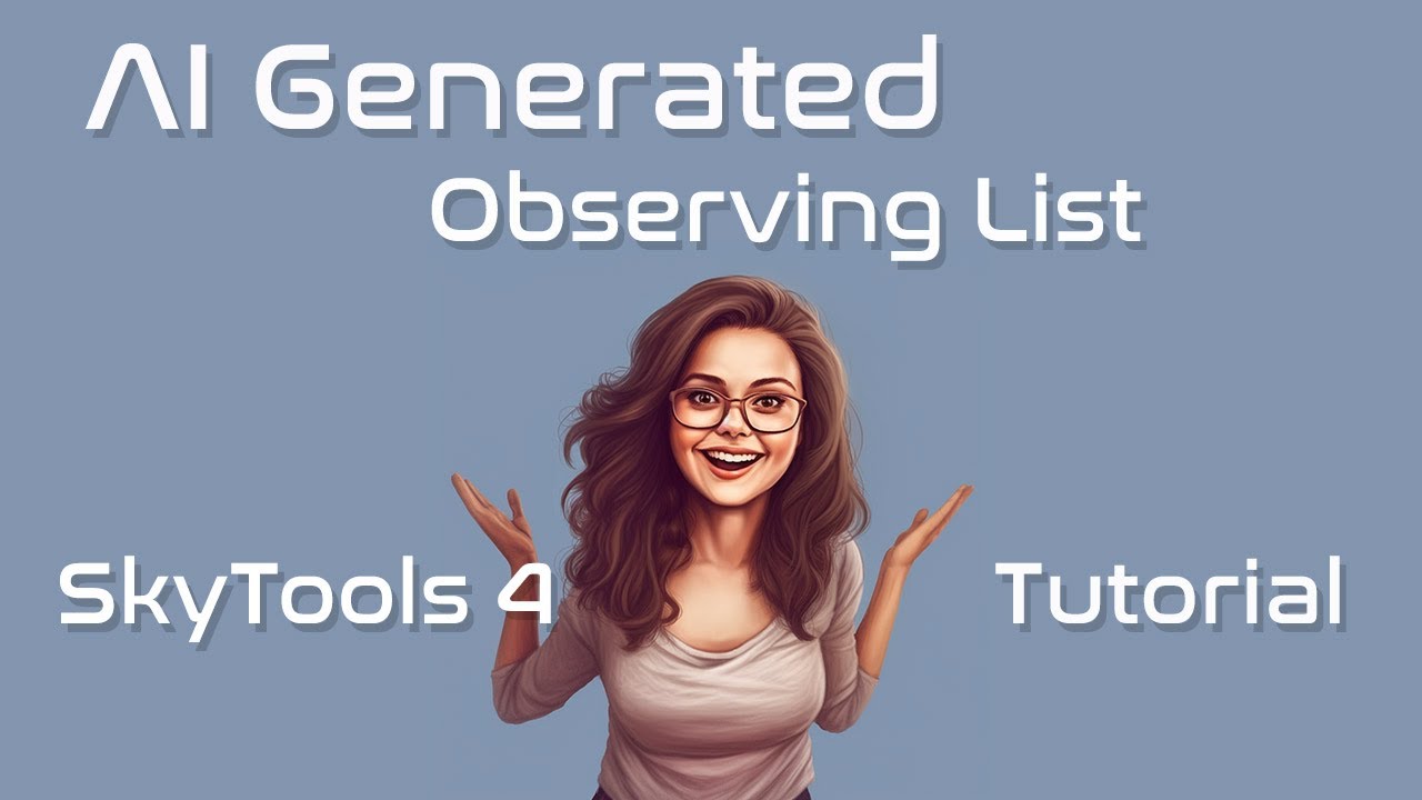 SkyToolsAstro's tweet card. AI-Generated Observing List & Award | SkyTools 4 Visual Tutorial