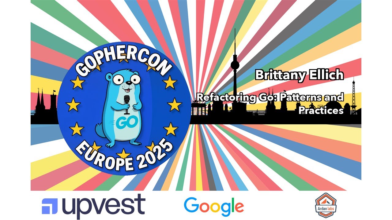 gopherconeu's tweet card. Refactoring Go in Large Codebases - Brittany Ellich | GopherCon EU...