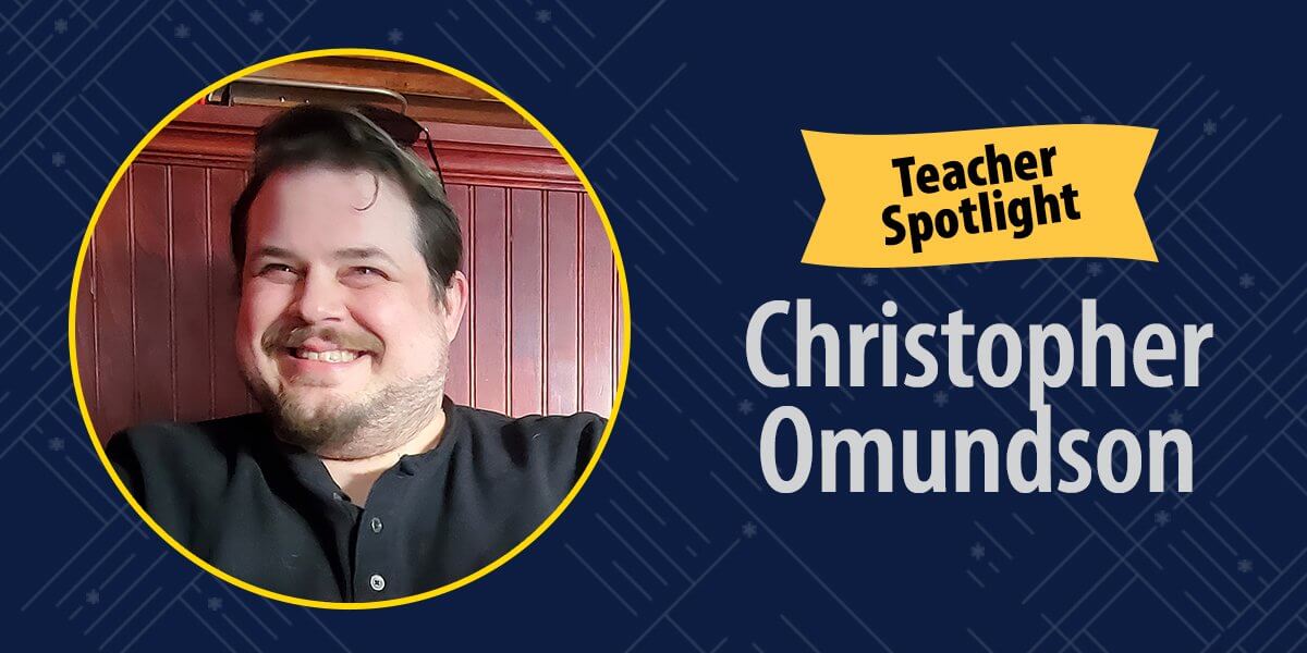 CodeWizardsHQ's tweet card. Meet CodeWizardsHQ instructor, Christopher Omundson and learn how his unique career path enhances the learning experience of his students.