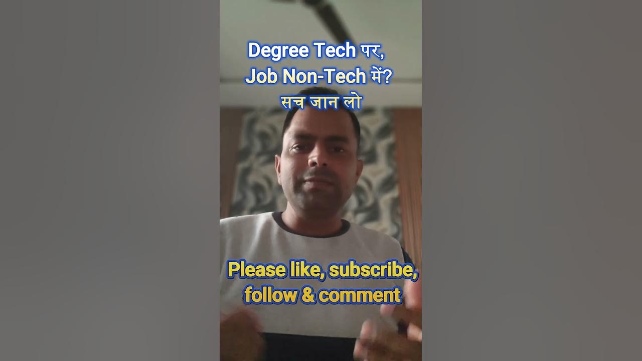 sudheshwer_rai's tweet card. Degree Tech पर, Job Non-Tech में? सच जान लो | Tech vs Non-Tech Career...