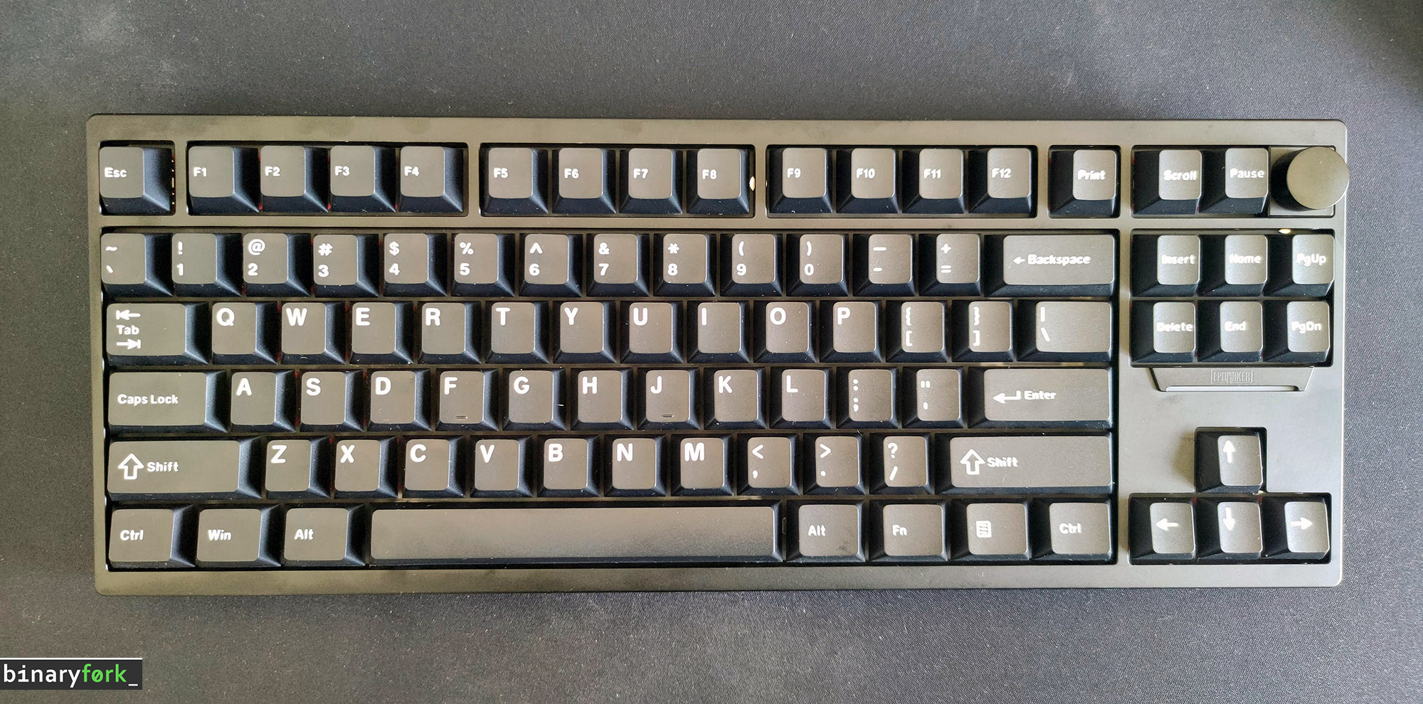 binaryforkcom's tweet card. Epomaker P87 is everything I want in a keyboard, and more. This keyboard is proof that full aluminum wireless mechanical keyboards can be amazing without