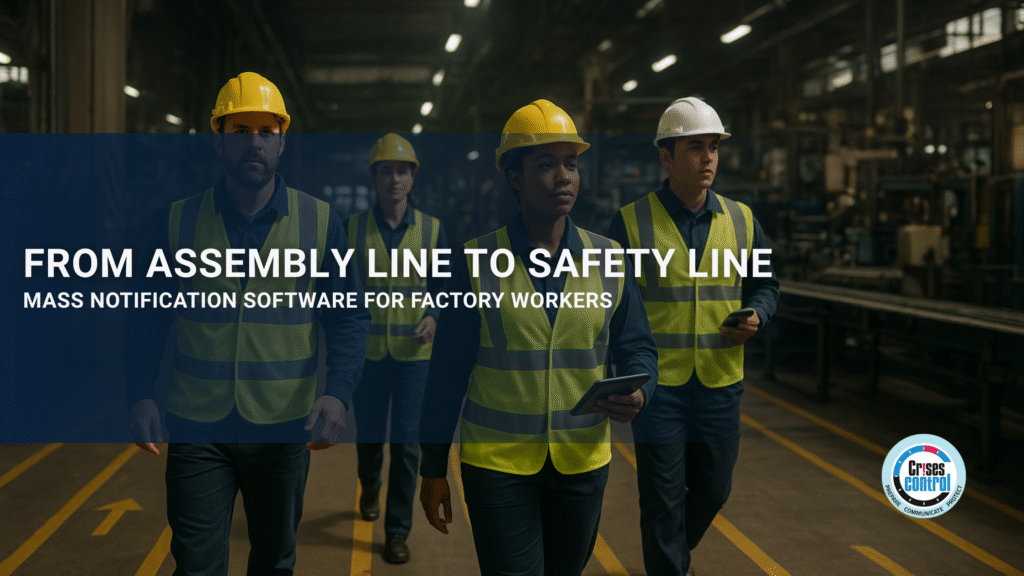 CrisesControl's tweet card. Mass Notification Software that helps factories reach workers quickly, improve safety and support fast emergency communication across all manu...